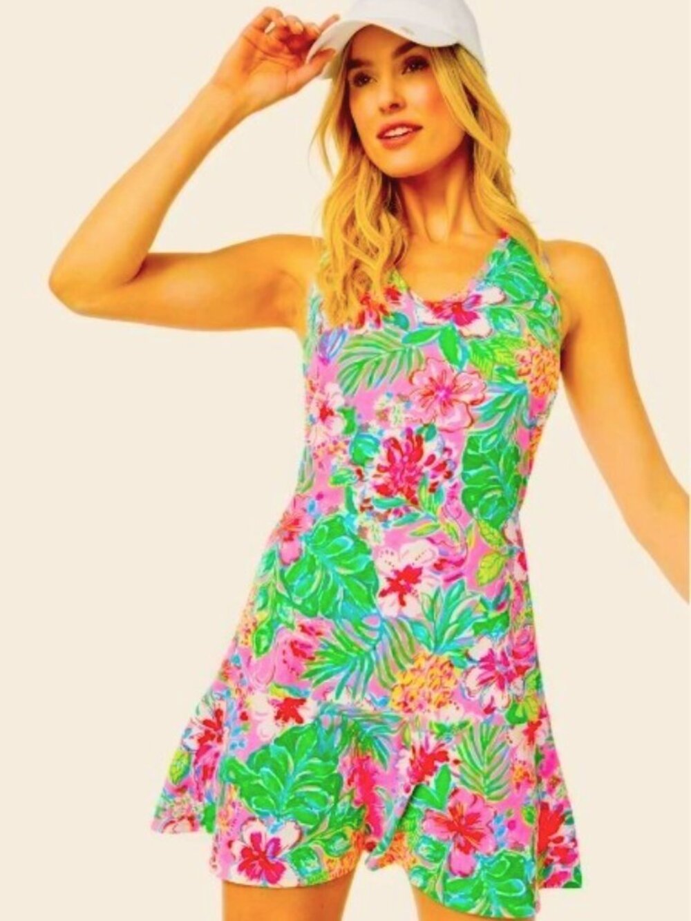 New Lilly Pulitzer Luxletic Active Dress Anaia Journey To The Jungle Small